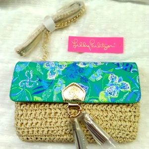 Lilly Pulitzer crossover gold chain handbag